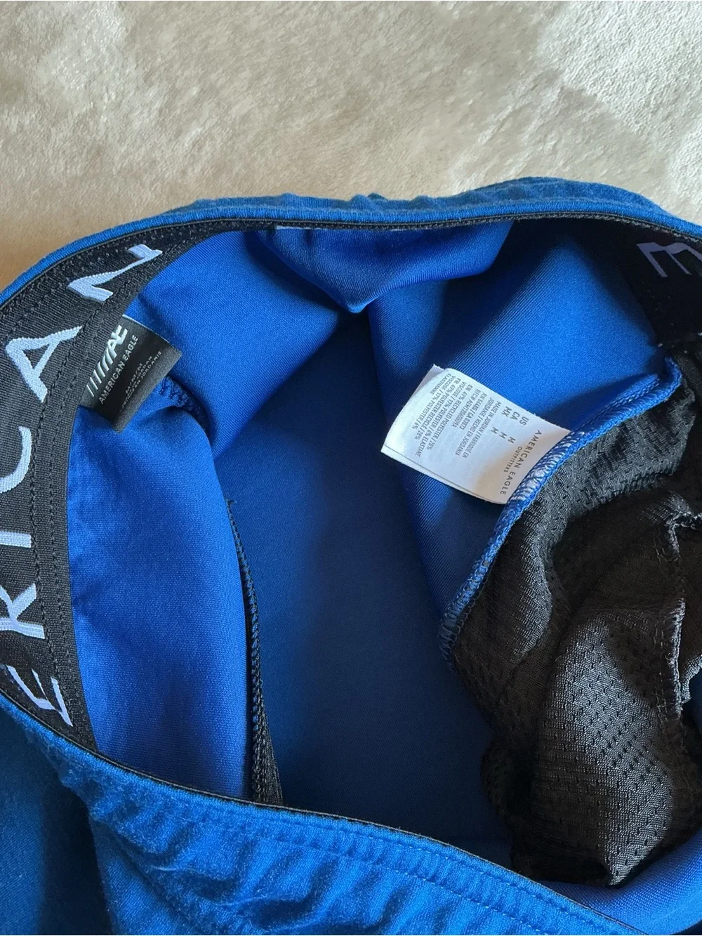 American Eagle Outfitters activewear bright blue & black trim sweat pants Size M